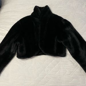Caren Sport black faux fur jacket